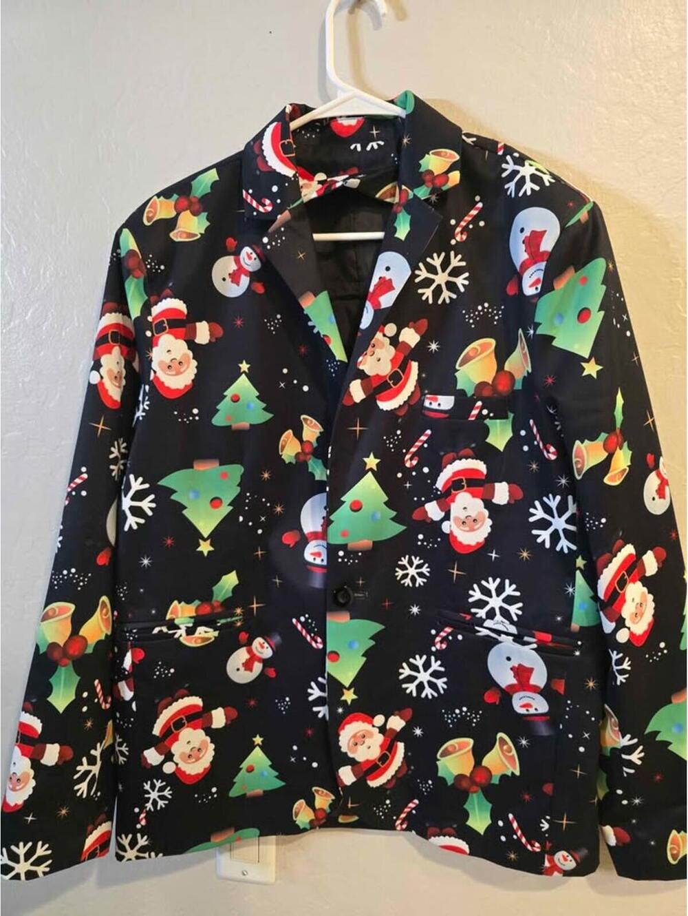 Santa Christmas Jacket Men's Size Medium